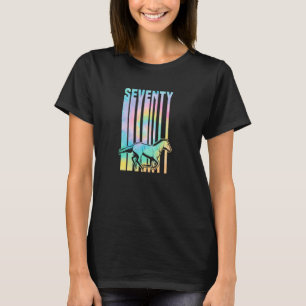Camiseta Para Aniversário de 70 Anos de Idade Tema Cavalo E