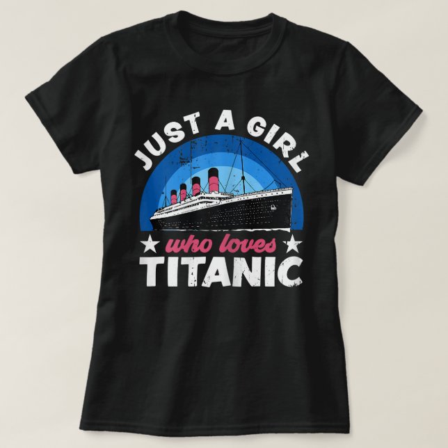 Camiseta Para as Meninas que adoram o Titanic RMS (Frente do Design)