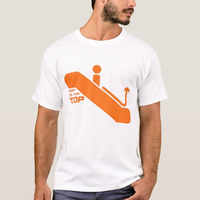 Camiseta Para baixo parte superior (Frente)