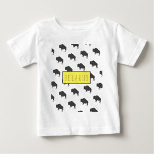 Camiseta Para Bebê З de Bison da Bielorrússia у б р Б е а р л у с ь e