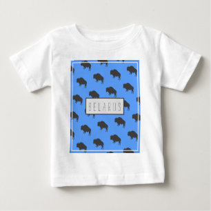 Camiseta Para Bebê З de Bison da Bielorrússia у б р Б е а р л у с ь e
