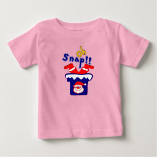 Camiseta Para Bebê 🎅 تOh! Sanp, Papais noeis presos em chaminé orgân