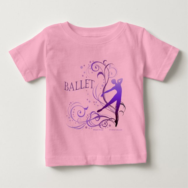 CAMISETA PARA BEBÊ バレエスクロール (Frente)