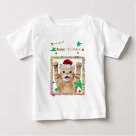 CAMISETA PARA BEBÊ 可愛いねこのクリスマスデザイン♡