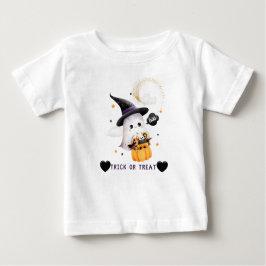 Camiseta Para Bebê 可愛いハロウィーンTシャツTrick or treet