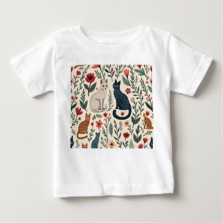 CAMISETA PARA BEBÊ 可愛い猫イメージの子供Tシャーツ