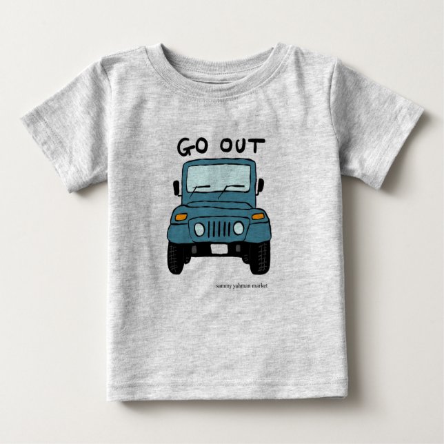 CAMISETA PARA BEBÊ 可愛い車のベビーTシャツ (Frente)