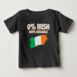 Camiseta Para Bebê 0% irlandês 100%