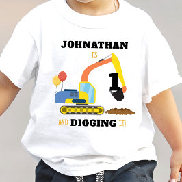Camiseta Para Bebê 1º Aniversário da Construção
