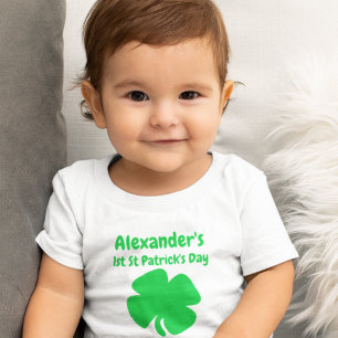 Camiseta Para Bebê 1º dia de São Patrício