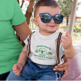 Camiseta Para Bebê 1º Dia de São Patrício Divertido do Small Pint