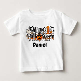 Camiseta Para Bebê 1º Halloween Abóbora Personalizado Bebê