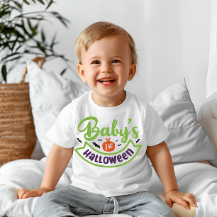 Camiseta Para Bebê 1º halloween do bebê 