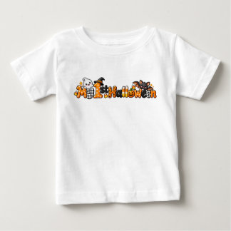 Camiseta Para Bebê 1º Halloween do Bebê Menino Fantasma Morcego Doce