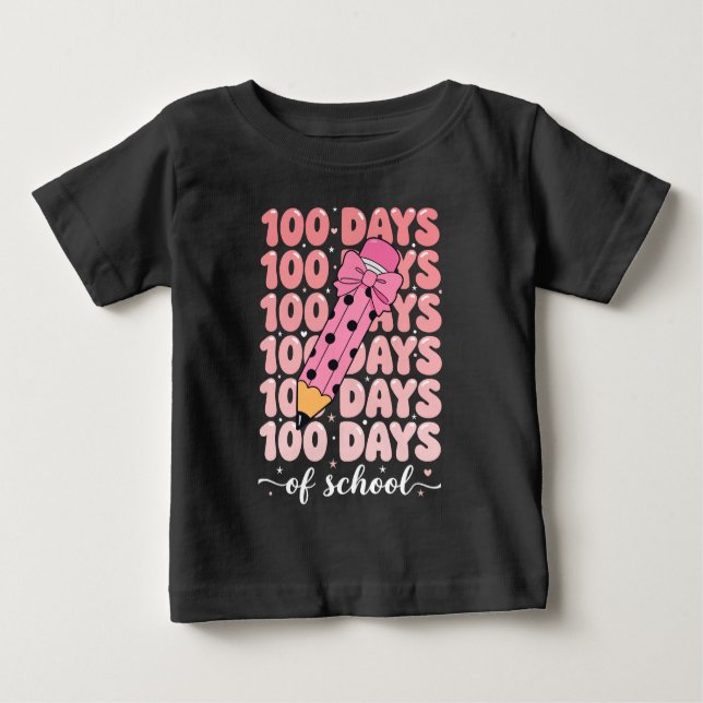 Camiseta Para Bebê 100 days of school celebration (Frente)