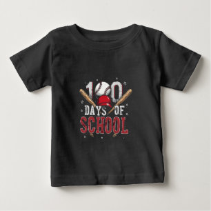 Camiseta Para Bebê 100 dias de aprendizado desportivo escolar