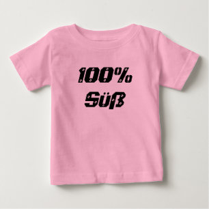 Camiseta Para Bebê 100% doce 100% sweet