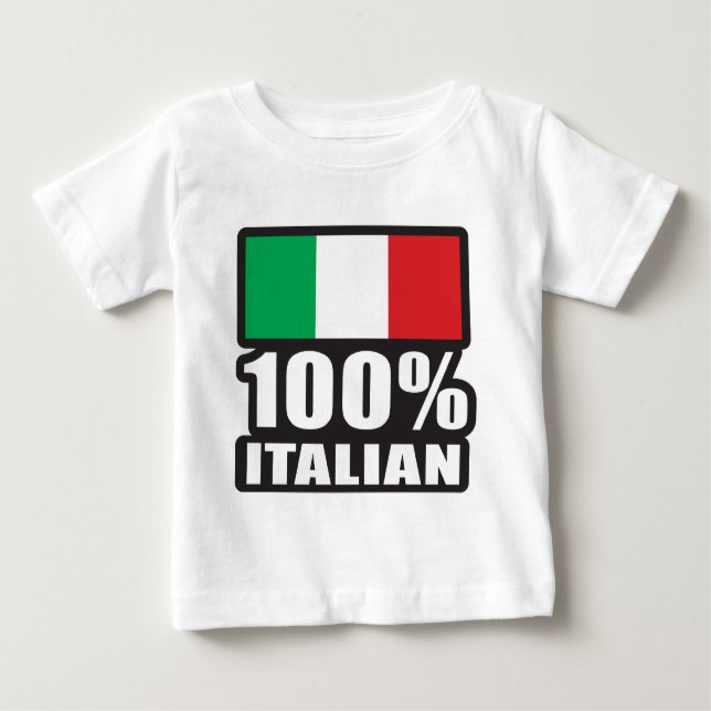 Camiseta Para Bebê 100% Italiano (Frente)