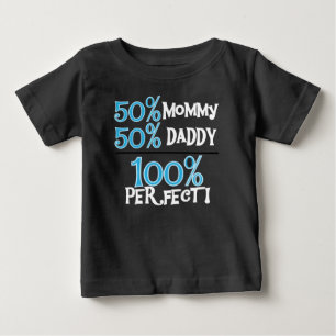 Camiseta Para Bebê 100 por cento aperfeiçoam o azul