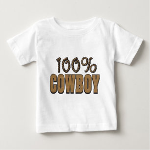 Camiseta Para Bebê 100 Por Cowboy