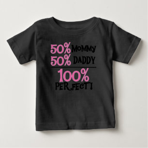 Camiseta Para Bebê 100% Rosa Perfeito