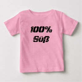 Camiseta Para Bebê 100% süß| 100% doce