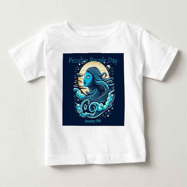 Camiseta Para Bebê 10 de janeiro - Dia das Pessoas peculiar (Frente)
