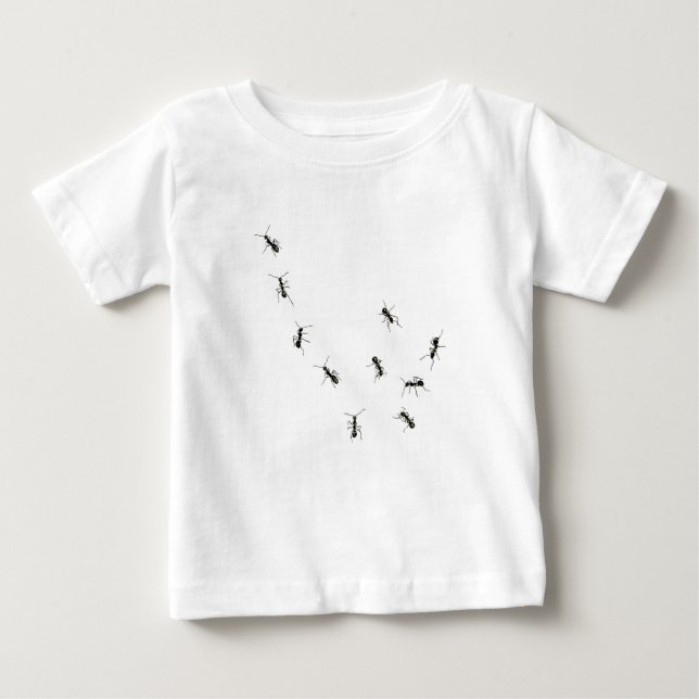 Camiseta Para Bebê 10 formigas (Frente)