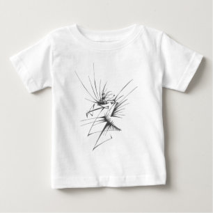 Camiseta Para Bebê 114 Preto Branco Arte Tribal de Tatuagem Abstrata