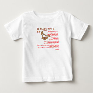 Camiseta Para Bebê 12 Dicas de Toddler 4 K9's-WATCH OUT!!