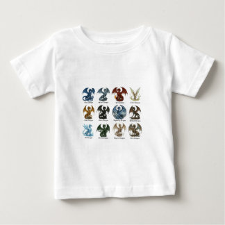 Camiseta Para Bebê 12 Dragões - inspirado em dnd