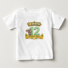 Camiseta Para Bebê 12 Meses Bebê Marco Primeiro Aniversário