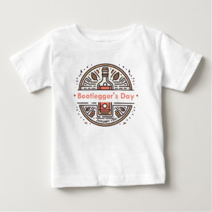Camiseta Para Bebê 17 de janeiro - Dia do Bootlegger