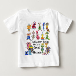 Camiseta Para Bebê 18 Desenhos Engraçados de Alienígenas Expressam Gr