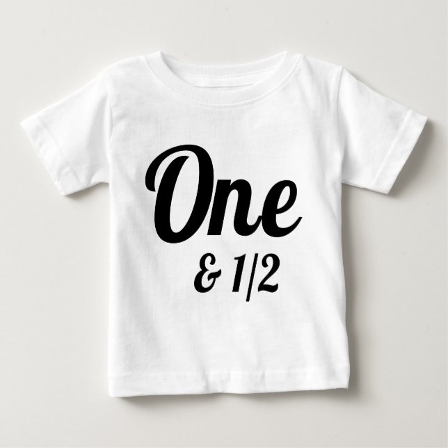 Camiseta Para Bebê 18 Month One and a Half Birthday Baby T-Shirt (Frente)