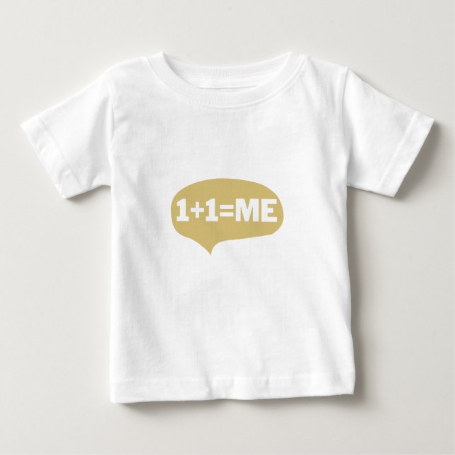 Camiseta Para Bebê 1 + 1 = me (Frente)
