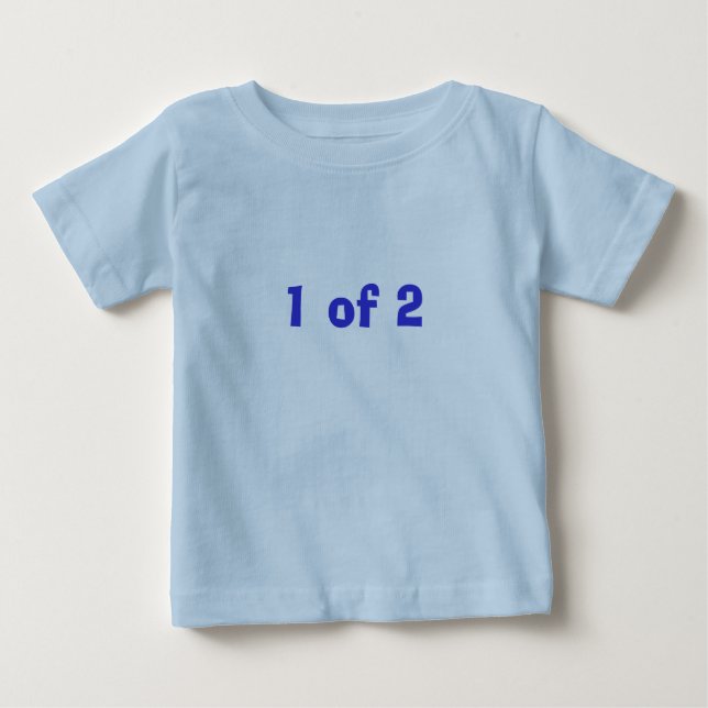 Camiseta Para Bebê 1 de 2 meninos (Frente)
