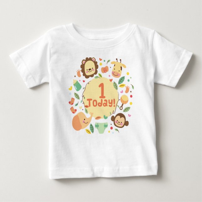 Camiseta Para Bebê 1 hoje tshirt (Frente)