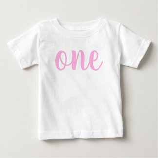 Camiseta Para Bebê 1rua, primeira menina de aniversário, cor-de-rosa,