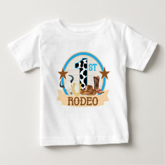 Camiseta Para Bebê 1rua Rodeo, primeiro aniversário