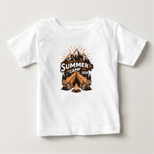 Camiseta Para Bebê 2024 Acampamento de Verão Férias de Acampamento de