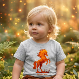 Camiseta Para Bebê 2026 Year of the Fire Horse Chinese Zodiac