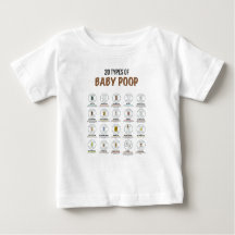 20 tipos de camiseta de cocô de bebê (6mos)