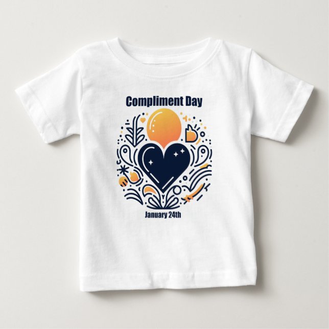 Camiseta Para Bebê 24 de janeiro - Dia do Cumprimento (Frente)