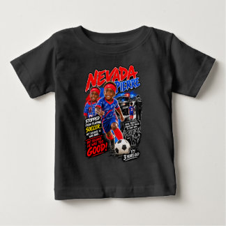 Camiseta Para Bebê 2 apoie Nevada Pierre jogador de futebol de 3 anos