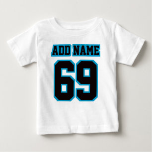 Camiseta Para Bebê 2 Capa BRANCA AZUL 3/4 Lado Raglan