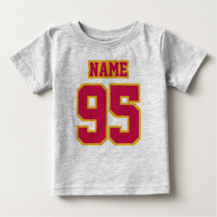 Camiseta Para Bebê 2 CINZAS laterais CRIMSON DOURADA Crewneck Outfit