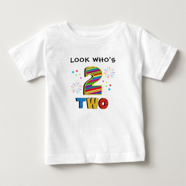 Camiseta Para Bebê 2 Dois Segundos Grandes Fogos de Artifício de Estr (Frente)
