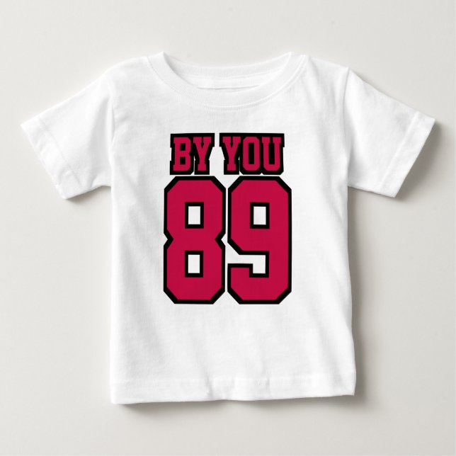 Camiseta Para Bebê 2 Lados BRANCOS CRIMSON RED BLACK One Piece Jersey (Frente)
