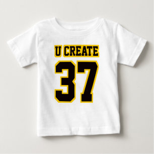 Camiseta Para Bebê 2 Side WHITE BLACK DOURADO Vress Jersey